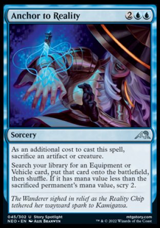 (045) Magic The Gathering Kamigawa: Neon Dynasty Single: Anchor to Reality Holo Uncommon