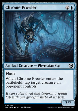 (045) Magic The Gathering Phyrexia: All Will Be One Single: Chrome Prowler Holo Common
