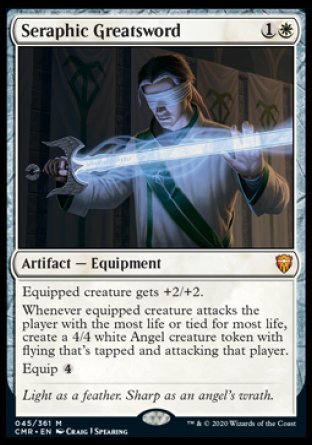 (045/361) Magic The Gathering Commander Legends Single: Seraphic Greatsword Holo Mythic