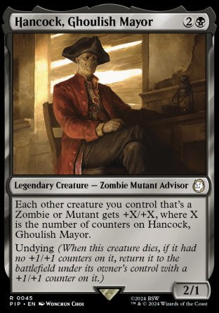 (045) Magic The Gathering Universes Beyond: Fallout Single: Hancock, Ghoulish Mayor Rare