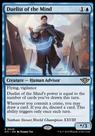 (045) Magic The Gathering Outlaws of Thunder Junction Single: Duelist of the Mind Holo Rare