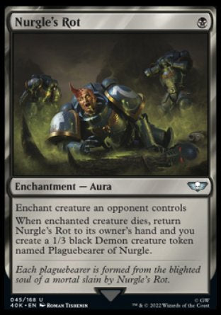 (045) Magic The Gathering Universes Beyond: Warhammer 40000 Single: Nurgle's Rot Holo Uncommon