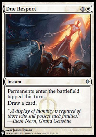 (008) Magic The Gathering The List Single: Due Respect Uncommon
