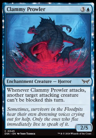 (045) Magic The Gathering Duskmourn: House of Horror Single: Clammy Prowler Common