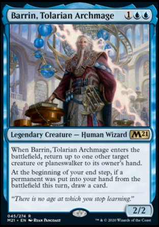 (045) Magic The Gathering Core 2021: Promos Single: Barrin, Tolarian Archmage (V.1) Rare