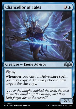 (045) Magic The Gathering Wilds of Eldraine Single: Chancellor of Tales Holo Uncommon