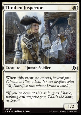 (045) Magic The Gathering Innistrad Remastered Single: Thraben Inspector Common