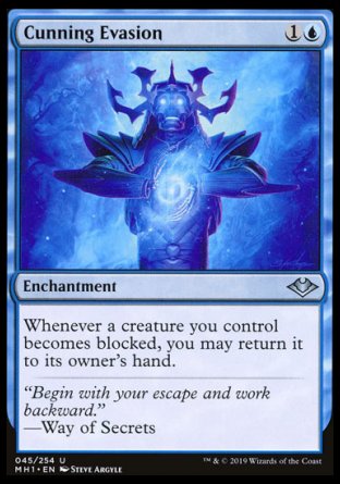 (045/254) Magic The Gathering Modern Horizons Single: Cunning Evasion Holo Uncommon