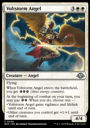 (046) Magic The Gathering Modern Horizons 3 Single: Voltstorm Angel Uncommon