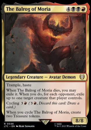 (046) Magic The Gathering Commander: The Lord of the Rings: Tales of Middle-earth Single: The Balrog of Moria Rare