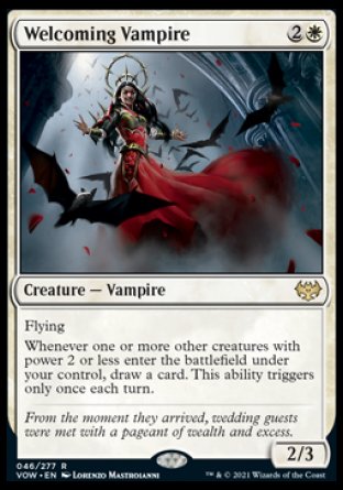 (046) Magic The Gathering Innistrad: Crimson Vow Single: Welcoming Vampire Holo Rare