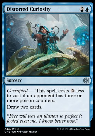 (046) Magic The Gathering Phyrexia: All Will Be One Single: Distorted Curiosity Holo Uncommon