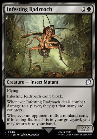 (046) Magic The Gathering Universes Beyond: Fallout Single: Infesting Radroach Holo Uncommon