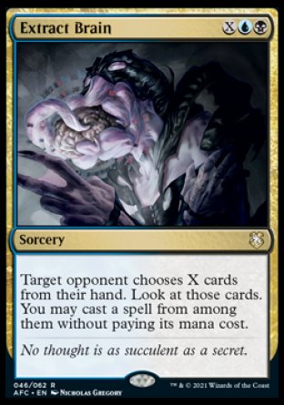 (046) Magic The Gathering Commander: Adventures in the Forgotten Realms Single: Extract Brain Holo Rare