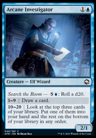(046) Magic The Gathering Adventures in the Forgotten Realms Single: Arcane Investigator Holo Common
