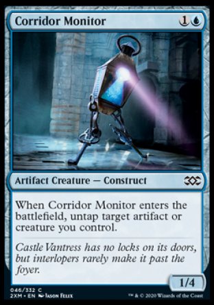 (046/332) Magic The Gathering Double Masters Single: Corridor Monitor Common