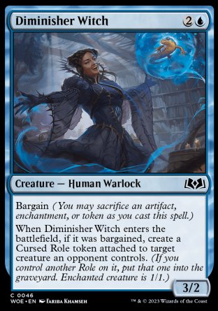 (046) Magic The Gathering Wilds of Eldraine Single: Diminisher Witch Common