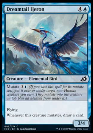 (047/274) Magic The Gathering Ikoria: Lair of Behemoths Single: Dreamtail Heron Holo Common