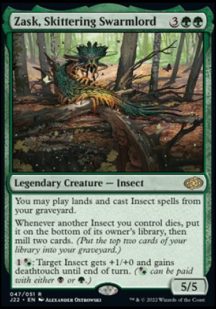 (047) Magic The Gathering Jumpstart 2022 Single: Zask, Skittering Swarmlord Rare
