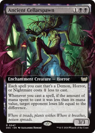 (047) Magic The Gathering Commander: Duskmourn: House of Horror: Extras Single: Ancient Cellarspawn Rare