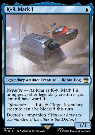 (047) Magic The Gathering Universes Beyond: Doctor Who Single: K-9, Mark I Holo Rare
