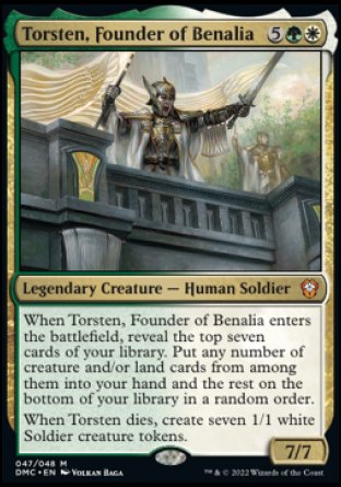 (047) Magic The Gathering Commander: Dominaria United Single: Torsten, Founder of Benalia Holo Mythic