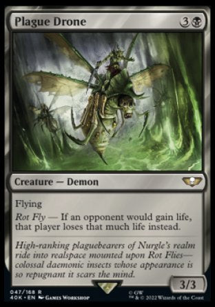 (047) Magic The Gathering Universes Beyond: Warhammer 40000 Single: Plague Drone Rare