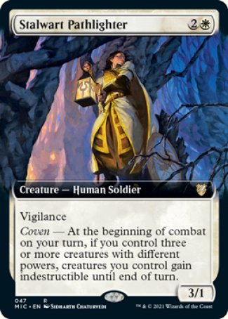 (047) Magic The Gathering Commander: Innistrad: Midnight Hunt Single: Stalwart Pathlighter (V.2) Holo Rare
