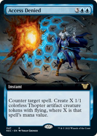 (047) Magic The Gathering Commander: Kamigawa: Neon Dynasty Single: Access Denied (V.2) Rare