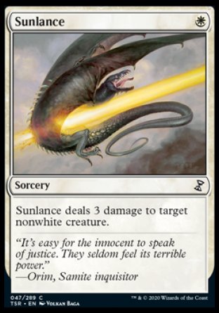 (047/289) Magic The Gathering Time Spiral Remastered Single: Sunlance Holo Common
