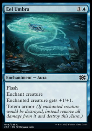 (048) Magic The Gathering Double Masters 2022 Single: Eel Umbra Holo Common