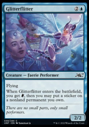 (048) Magic The Gathering Unfinity Single: Glitterflitter Common