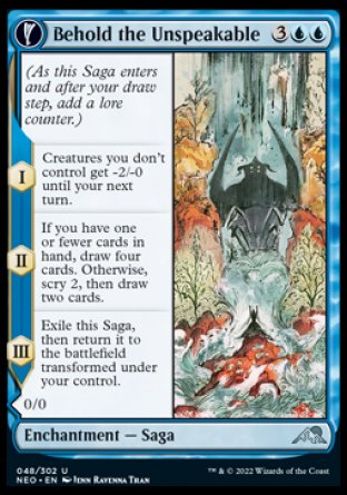 (048) Magic The Gathering Kamigawa: Neon Dynasty Single: Behold the Unspeakable // Vision of the Unspeakable Holo Uncommon