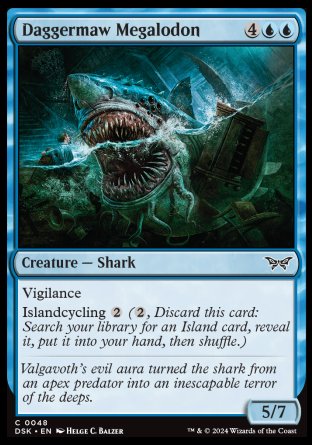 (048) Magic The Gathering Duskmourn: House of Horror Single: Daggermaw Megalodon Common
