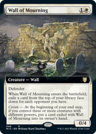 (048) Magic The Gathering Commander: Innistrad: Midnight Hunt Single: Wall of Mourning (V.2) Rare