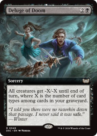 (048) Magic The Gathering Commander: Duskmourn: House of Horror: Extras Single: Deluge of Doom Rare