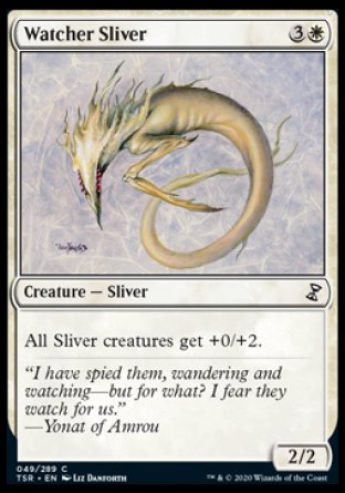 (049/289) Magic The Gathering Time Spiral Remastered Single: Watcher Sliver Holo Common