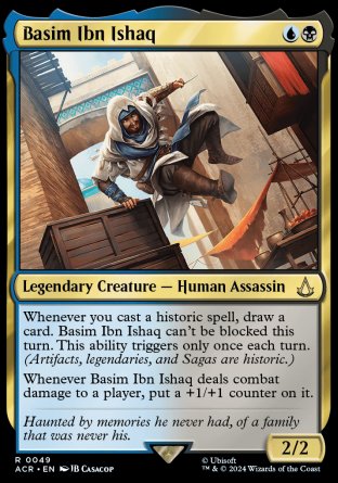 (049) Magic The Gathering Universes Beyond: Assassin's Creed Single: Basim Ibn Ishaq Holo Rare