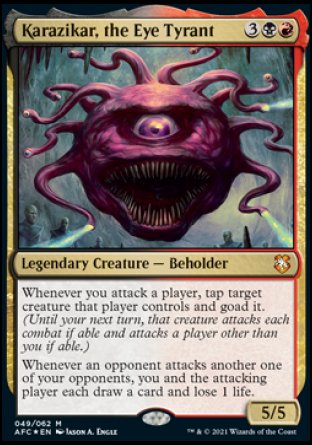 (049) Magic The Gathering Commander: Adventures in the Forgotten Realms Single: Karazikar, the Eye Tyrant Holo Mythic