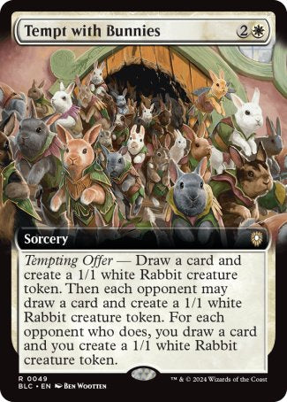 (049) Magic The Gathering Commander: Bloomburrow: Extras Single: Tempt with Bunnies Rare