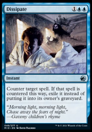 (049) Magic The Gathering Innistrad: Midnight Hunt Single: Dissipate Holo Uncommon