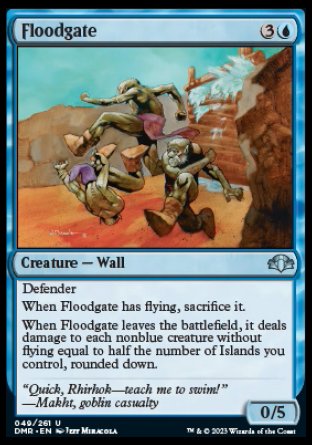 (049) Magic The Gathering Dominaria Remastered Single: Floodgate Holo Uncommon