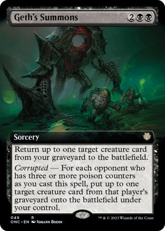 (049) Magic The Gathering Commander: Phyrexia: All Will Be One: Extras Single: Geth's Summons Rare