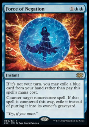 (050) Magic The Gathering Double Masters 2022 Single: Force of Negation Holo Rare