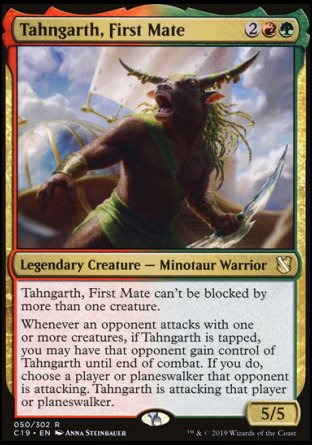 (050) Magic The Gathering Commander 2019 Single: Tahngarth, First Mate Holo Rare