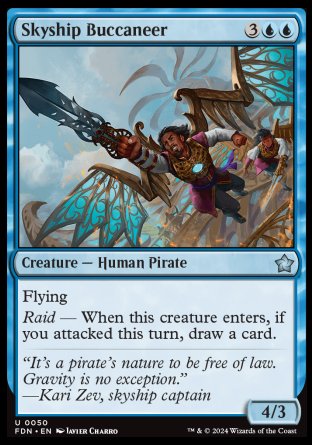(050) Magic The Gathering Magic: The Gathering Foundations Single: Skyship Buccaneer Holo Uncommon