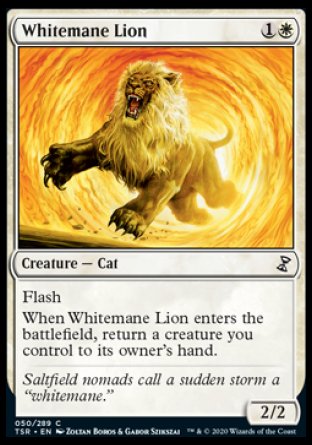 (050/289) Magic The Gathering Time Spiral Remastered Single: Whitemane Lion Holo Common