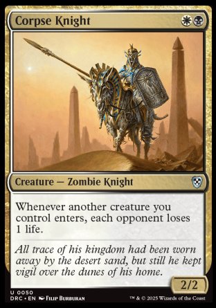 (050) Magic The Gathering Commander: Aetherdrift Single: Corpse Knight Uncommon