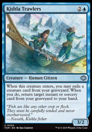 (050) Magic The Gathering Tarkir: Dragonstorm Single: Kishla Trawlers Holo Uncommon