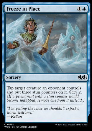 (050) Magic The Gathering Wilds of Eldraine Single: Freeze in Place Holo Common